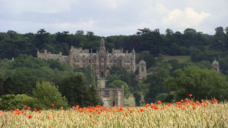 Harlaxton with poppies