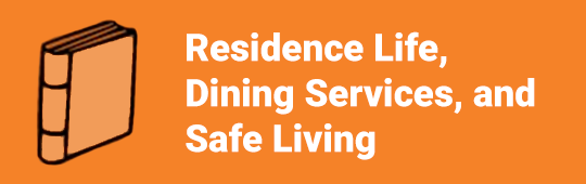 Button for Student Handbook for Residence Life, Dining Services, and Safe Living