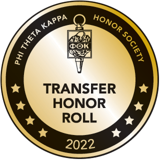 PTK Transfer Honor Roll Badge for 2022