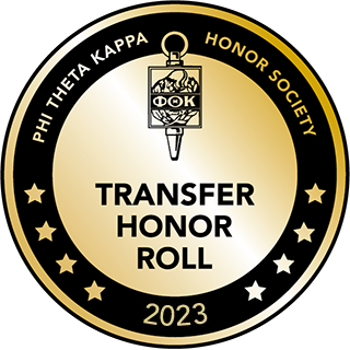 PTK Transfer Honor Roll Badge for 2023