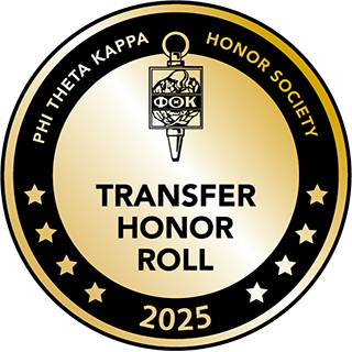 PTK Transfer Honor Roll Badge for 2025